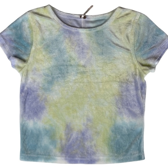 FREE PEOPLE BRIGHT EYES TIE DYE TEE IN CLOUD COMBO - Picture 7 of 8